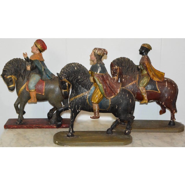 Three Wise Men 18th Century Carved Figures For Sale In Nashville - Image 6 of 10