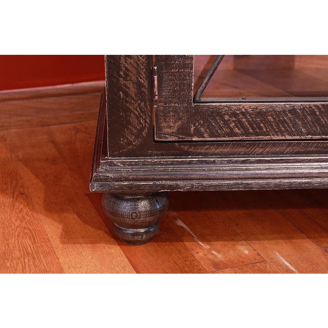Rustic Greenview Charcoal Console Cabinet - 71" For Sale - Image 3 of 7
