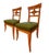 Set of 2 identical Biedermeier chairs Weimar around 1820. Birch partially veneered on a softwood body. Back shield with...