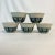 Offering a pretty hand-painted set of 5 sauce cups. These are from Japan and feature a Mid-Century geometric design in...