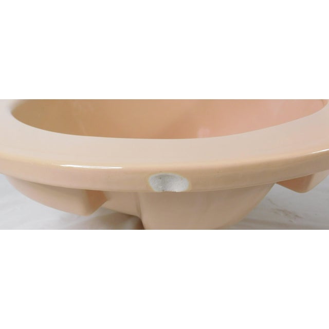 1970s Vintage Crane Vitreous China "Sun Tan" Drop-in Bathroom Sink For Sale - Image 4 of 16