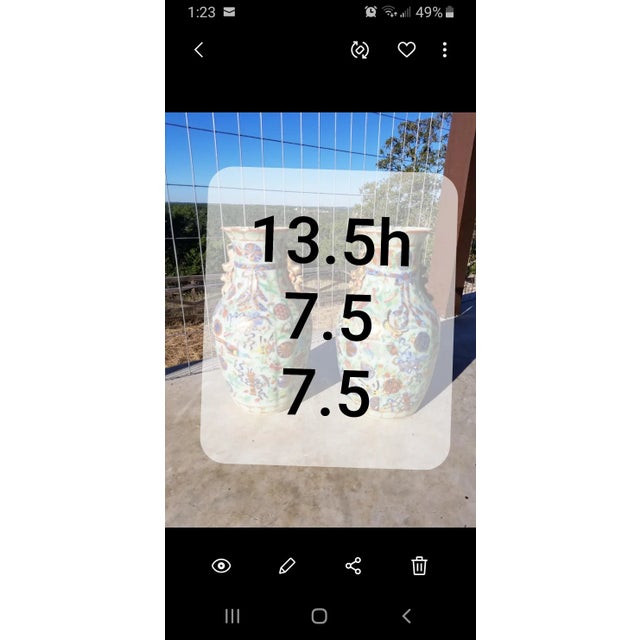 Ceramic Antique Chinese Porcelain Vases - a Pair For Sale - Image 7 of 10