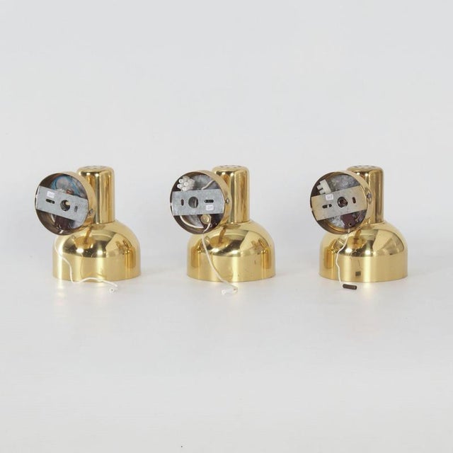 Adjustable Brass Wall Lights, 1970s, Set of 3 For Sale - Image 10 of 11