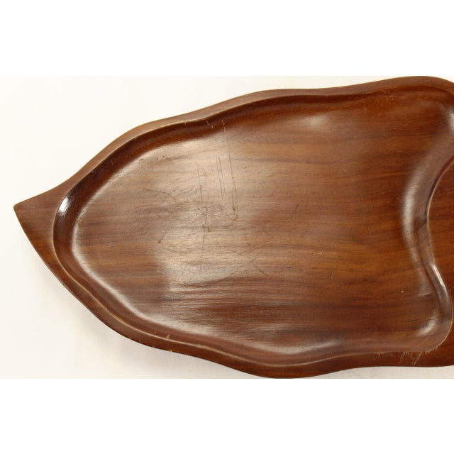 Mid 20th Century Leaf Shape Peruvian Tray, Cumaru Wood, Sterling Silver & Huyaruru Seeds For Sale - Image 12 of 14