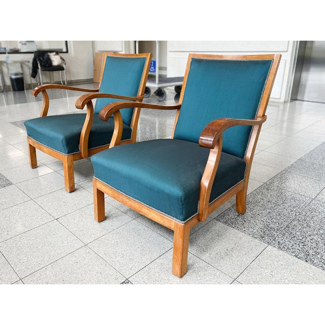 1950s 1950s Danish Modern Mahogany Lounge Chairs by Erik Wørts - A Pair For Sale - Image 5 of 18