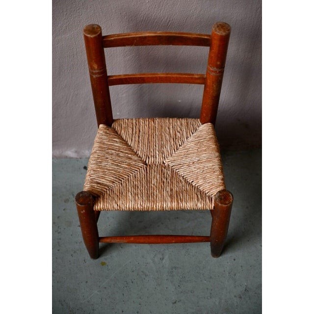 Brutalist Childrens Chair in Straw, 1970s For Sale - Image 16 of 18