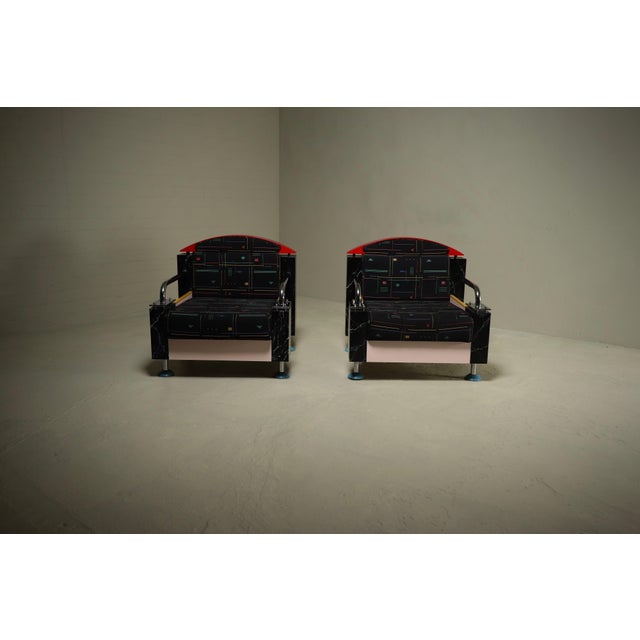 Dutch Lounge Chairs by Wim Hofman, 1980s, Set of 2 For Sale - Image 4 of 16
