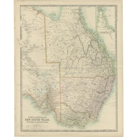 Antique Map of New South Wales, 1865 For Sale - Image 6 of 6