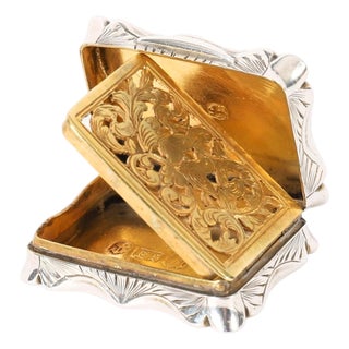 Antique Victorian Sterling Silver Vinaigrette by Edward Smith, 1884 For Sale