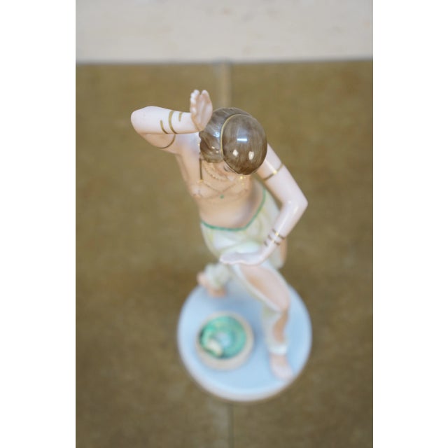 Early 20th Century Antique Rosenthal Gustav Oppel Salambo Porcelain Snake Charmer Figurine 11" For Sale - Image 5 of 14