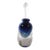 Signed Blue and White Hand Blown Art Glass Perfume Bottle For Sale