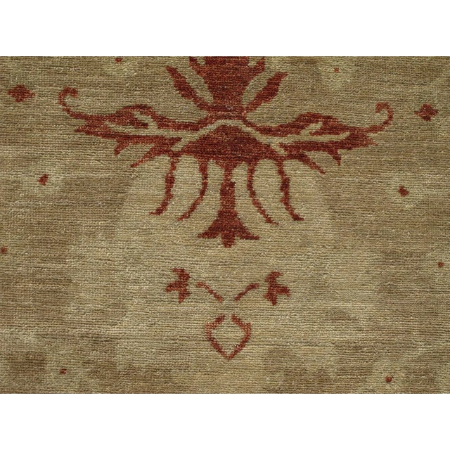 Rustic Sultanabad Design Rug With Stylized Design in Light Camel, Cream & Garnet Red by Keivan Woven Arts For Sale - Image 3 of 6
