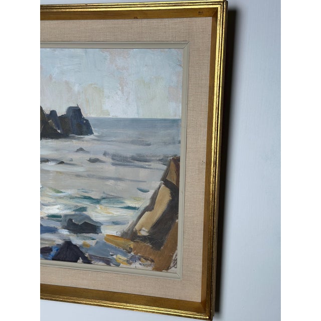 Carl Gunne, Coastal View, Grundsund, 1950s, Oil on Canvas, Framed For Sale - Image 4 of 18
