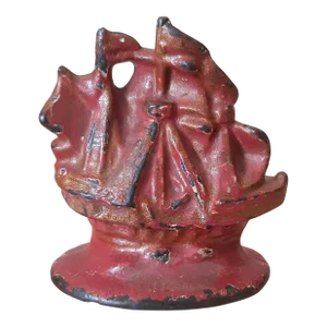 Vintage Cast Iron Ship Paperweight Boat