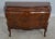 Age: Approx: 25 Years Old Details: Gorgeous Burl Walnut Throughout Decorative Paper Lined Drawers Bombe Curved Sides &...