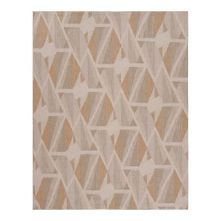 Rug & Kilim’s Scandinavian Style Geometric Rug in Beige, White and Terracotta 3x10 For Sale