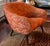 Mid-Century Modern Mid Century Barrel Club Chair With Original Asian Damask Upholstery For Sale - Image 3 of 9