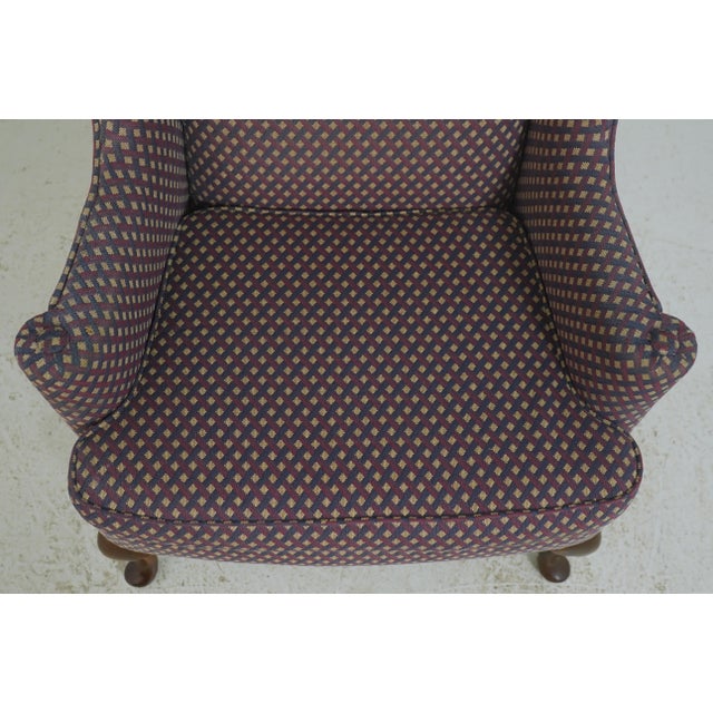 Kittinger Biggs Queen Anne Mahogany Wing Chair For Sale - Image 12 of 18