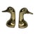 Brass Duck Head Bookends- a Pair For Sale