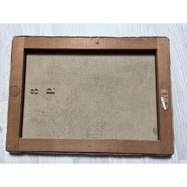 Joseph Perrachon, Boats, View of Port, 20th Century, Painting For Sale - Image 3 of 4