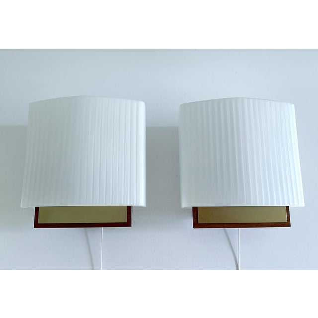 Vintage Danish Glass Sconces, 1960s, Set of 2 For Sale - Image 4 of 18