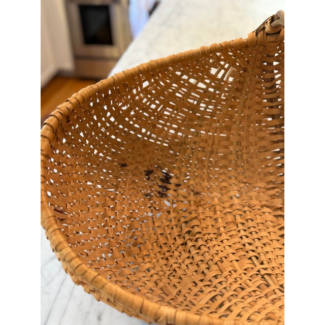 Vintage 19th Century Woven Buttocks Basket For Sale - Image 10 of 12