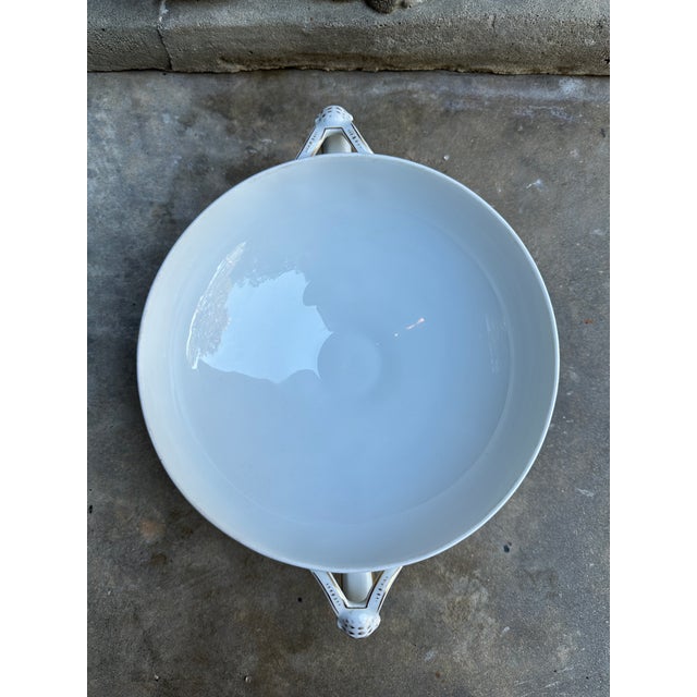 Elegant antique pedestal bowl by Rosenthal, produced in Selb-Bavaria and marked “Empire.” This refined porcelain bowl...