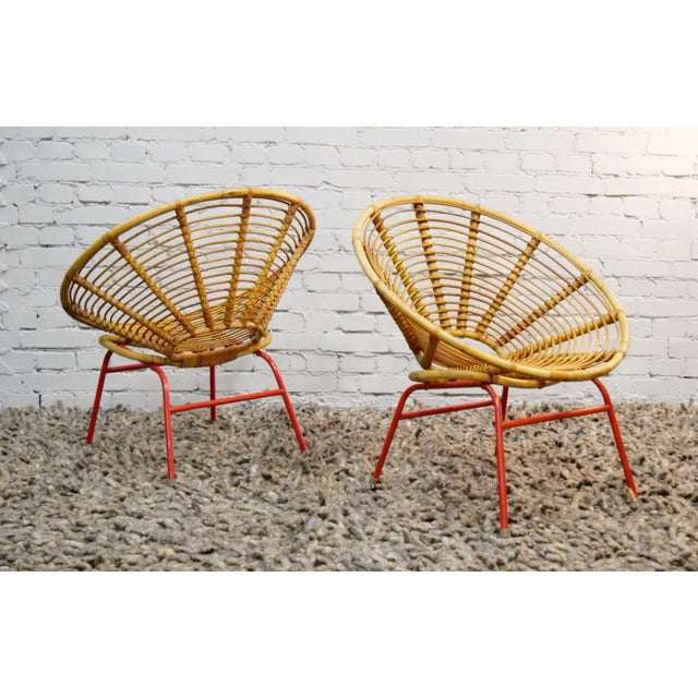 Beige Bamboo Chair from Rohé Noordwolde, The Netherlands, 1950s For Sale - Image 8 of 18
