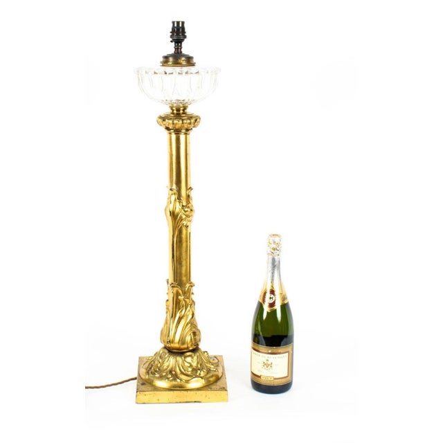 19th Century William IV Gilt Bronze Table Lamp For Sale - Image 12 of 14