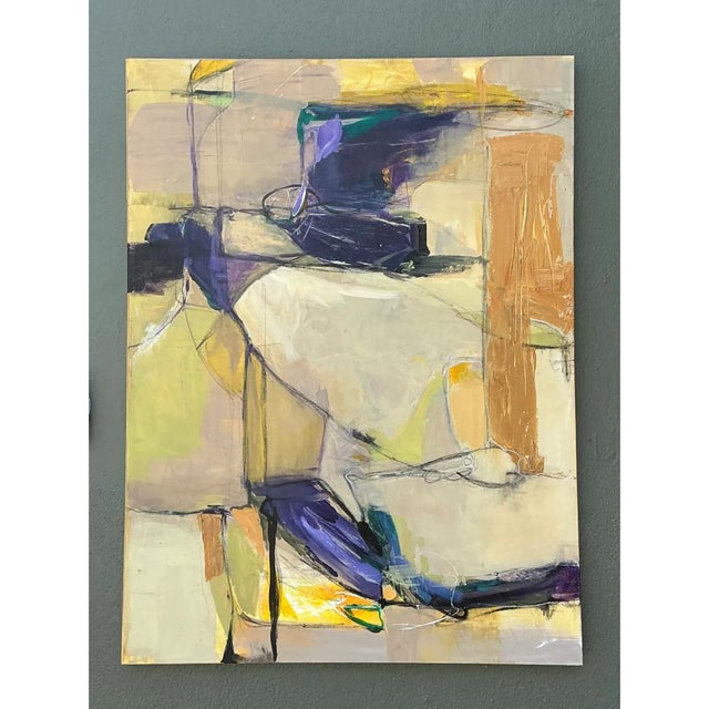 Embodying the dynamic energy and bold color palette characteristic of mid-twentieth-century art movements, this vintage...