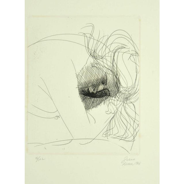 Emilio Greco, Female Figure, Signed, Edition 16/102, Contemporary, 1964, Etching For Sale