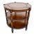 Vintage Regency Leather & Brass 3-Tier Round Center Table - Attributed to Maitland-Smith For Sale