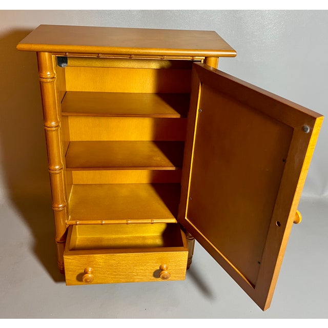 A sweetly simple storage cabinet with tangible possibilities. A smooth maple finish with great warmth and patina. Has two...