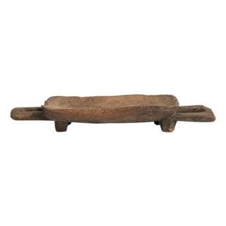Mid 20th Century Mali Brutalist Brown Wood Platter For Sale