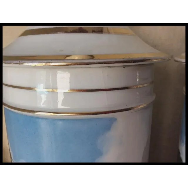 Antique 19thC French Apothecary, Drug Store Jars, Hand Painted For Sale - Image 11 of 13