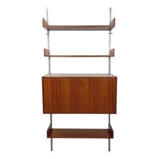 Vintage Wall-Mounted Bookcase with Secretaire Bar by Guariche Mortier Motte for Arp Minvielle, 1960s For Sale