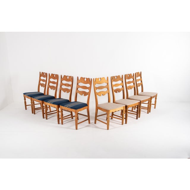 Danish Oak Chairs by Henning Kjærnulf, Denmark, 1960s, Set of 8 For Sale - Image 10 of 13