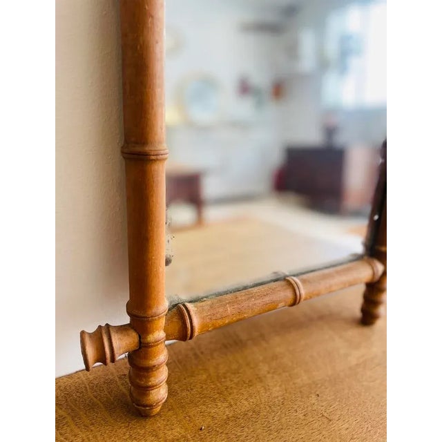 Wall Mirror in Wooden Frame For Sale - Image 5 of 7