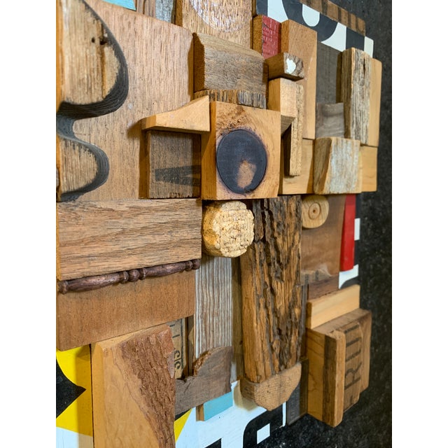 Copper 1970’s Arthur Guagliumi Cubist Mixed-Media Three-Dimensional Assemblage For Sale - Image 8 of 9