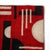 Red Documented Art Deco Machine Age Black, White, & Red Cubist Tapestry For Sale - Image 8 of 14