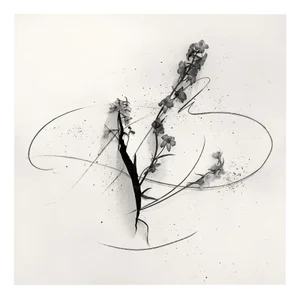 Delphinium in Cut - Abstract Analogue Floral Photography, Limited Edition 2 of 5 2023