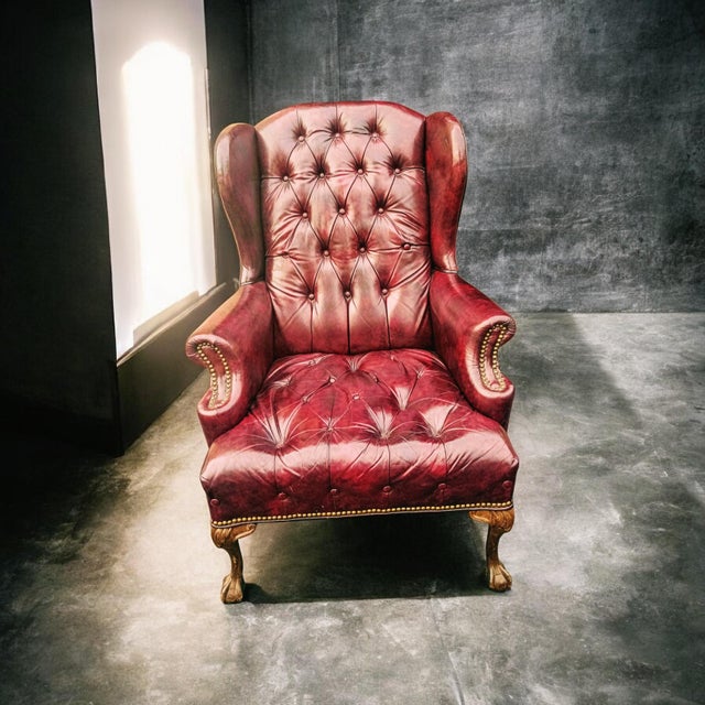 Elevate Your Living Space With the Timeless Elegance of This Exquisite Chesterfield Leather Set by Brandon Furniture of Nc. For Sale - Image 10 of 12