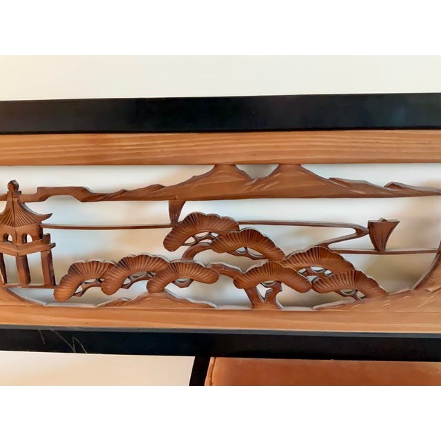 Japanese Japanese Hand-Carved Wood Panel, Known as a Ranma (欄間) For Sale - Image 3 of 5