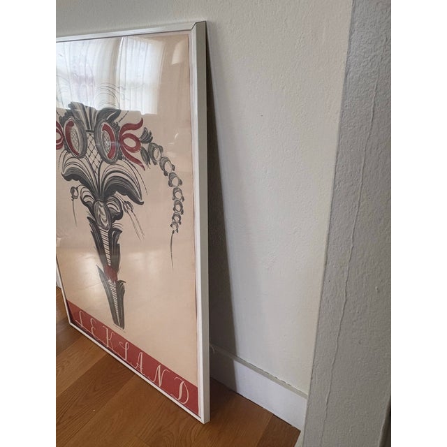 Swedish Folk Art Framed “Leksand” Print 1954 Reproduction For Sale In New York - Image 6 of 12
