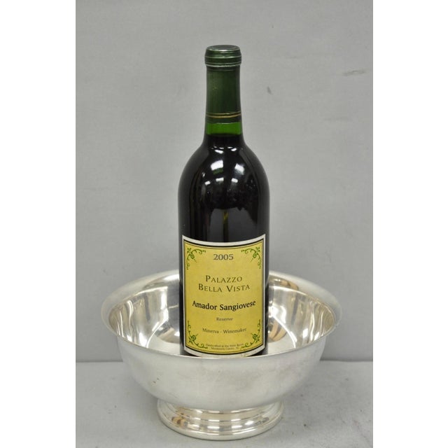 Vintage Mid Century Modern Gorham YC780 8" Silver Plated Serving Bowl (B). Circa Mid 20th Century. Measurements: 4" H x 8...