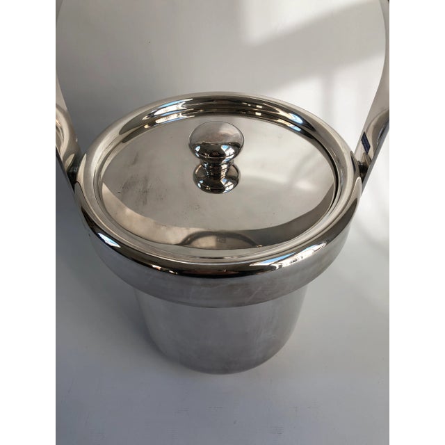 Mid-Century Modern Mid-Century Modern Italian Argente Silver Plate Ice Bucket For Sale - Image 3 of 11