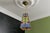 Mid-Century Blue, Yellow and Red Stained Glass Pendant Light, 1970s For Sale - Image 9 of 18