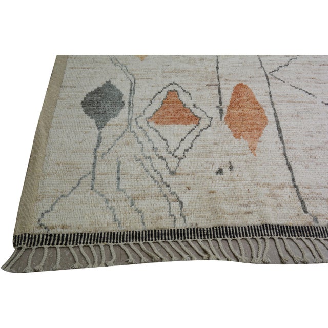 2010s Moroccan Hand Knotted Wool Rug, 12'x15' For Sale - Image 5 of 7