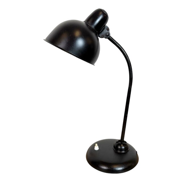 Vintage Black Table Lamp by Christian Dell for Kaiser Idell, 1930s For Sale