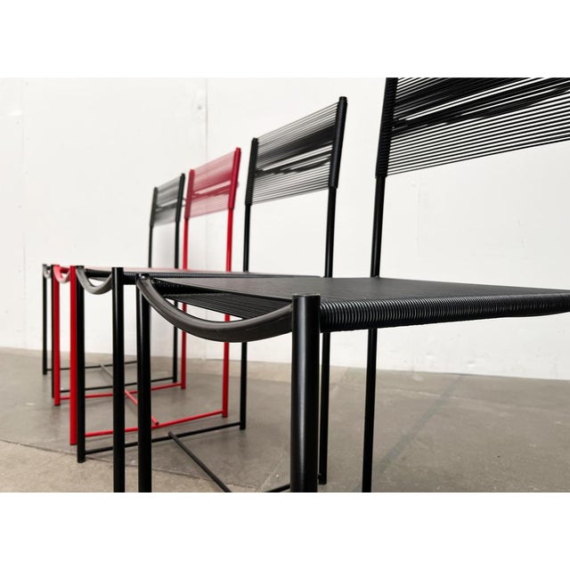 Italian Postmodern Space Age Model 101 Spaghetti Chairs by Giandomenico Belotti for Alias, 1970s, Set of 4 For Sale - Image 5 of 18